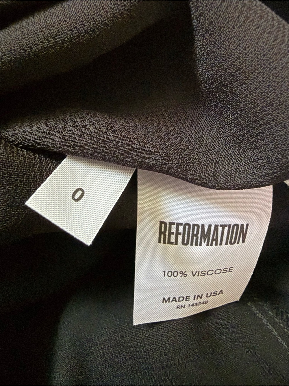 REFORMATION Felipe Jumpsuit in Black Size 0 - Picture 7 of 7